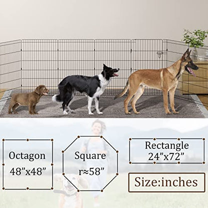 Pet Playpen Dog Pen Foldable Dog Exercise Fence 8 Panels 36 Inch Kennels Pet Playpen Options Ideal for Pet Medium Animals Outdoor Indoor - style: 24'' x 36'' x 8PCS