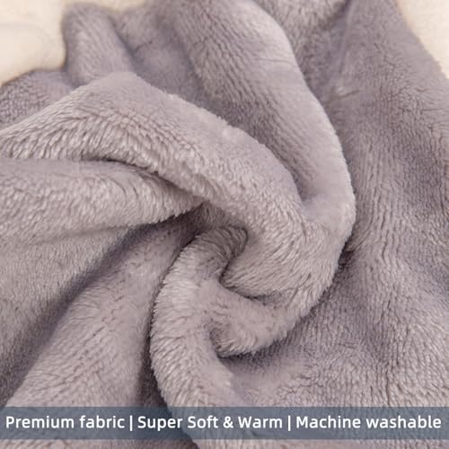 FabriCastle Dog Hoodie Sweater for Small Dogs Boy and Girl, Small Dog Clothes XS XXS Puppy Sweatshirt, Pet Outfit, Cat Clothing Super Soft Warm Snap On Closure (Lightgrey-Cream, XX-Small) - color: Lightgrey-Cream, size: XX-Small