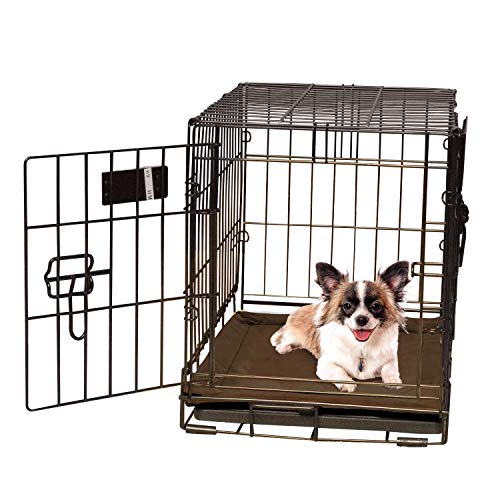 K&H Pet Products Self-Warming Dog Crate Pad, Self Heating Cat Mat, Portable, Machine Washable, No Electric Needed, Adjustable Fit, Non-Slip, Great for Cat Window Perches - Extra-Small 14 X 22in Mocha - color: Mocha, size: Extra-Small (14 in x 22 in)
