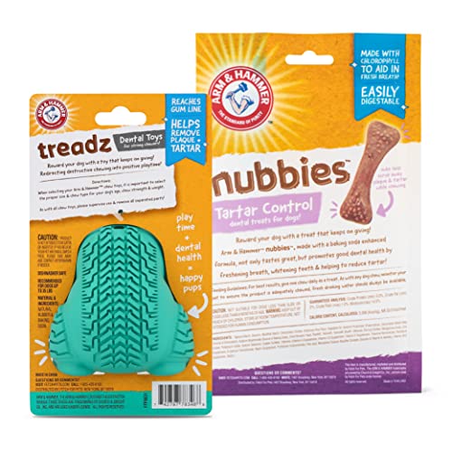 Arm & Hammer for Pets Super Treadz Gorilla Dental Chew Toy for Dogs - Dog Dental Toys Reduce Plaque & Tartar Buildup Without Brushing - Safe for Dogs up to 35 Lbs (Pack of 12) - size: Large (Pack of 12), style: Gorilla