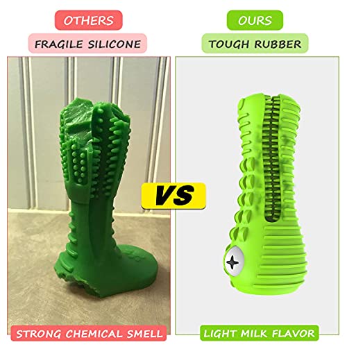Cutiful Dog Toys for Aggressive Chewers Large Medium Breed, Indestructible Dog Chew Toys, Squeaky Interactive Tough Extremely Durable, Dogs Toothbrush Toys to Keep Them Busy - color: grass-green