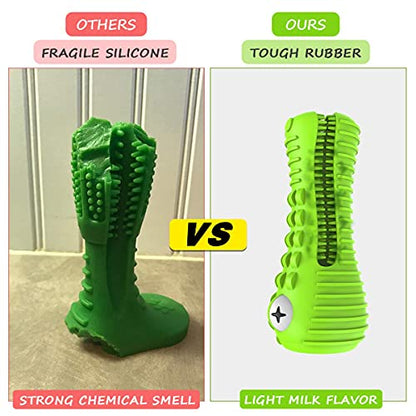 Cutiful Dog Toys for Aggressive Chewers Large Medium Breed, Indestructible Dog Chew Toys, Squeaky Interactive Tough Extremely Durable, Dogs Toothbrush Toys to Keep Them Busy - color: grass-green
