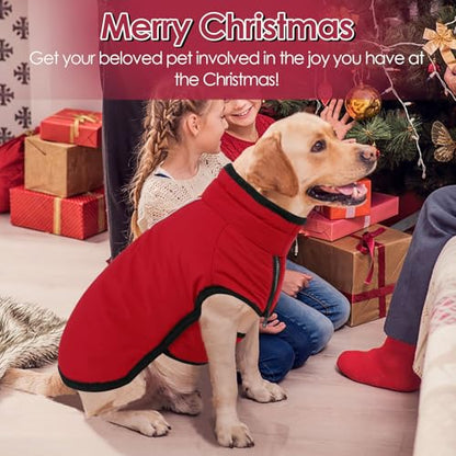AOFITEE Dog Winter Coat, Waterproof Dog Jacket, Dog Coat with Harness Hole, Warm Fleece Dog Puffer Jacket, Reflective Windproof Dog Snowsuit for Small Medium Large Dogs, Dachshund, French Bulldog, M - color: Red, size: Medium