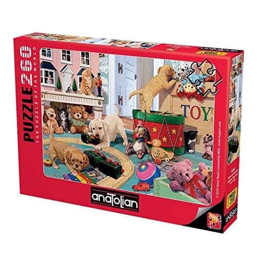 Anatolian Puzzle - Puppies Play Time, 260 Piece Jigsaw Puzzle #3334 - color: Puppies Play Time