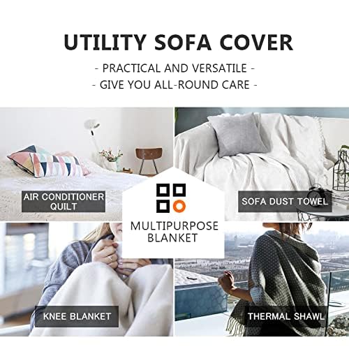MEETSKY Sofa Cover for 3 Cushion Couch - Extra Wide, Washable, Dog-Friendly (X-Large: 91" x 118", Grey) - color: Grey, size: 91" x 118" | X-Large