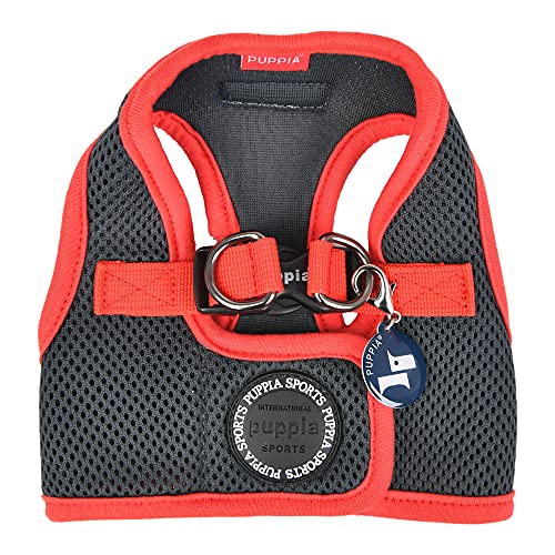 Puppia Soft Vest Dog Harness II Mesh Step-in All Season No Pull No Choke Walking Training for Small & Medium Dog - Grey - S - color: GREY, size: Small