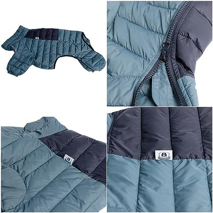 ArmyGreen Dog Warm Coat, Waterproof Windproof Reflective Vest, Zippered Adjustable Snow Jacket for Small to Large Dogs - color: Armygreen, size: M (12.5inch Back)