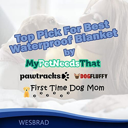 100% Leak Proof, Waterproof, Totally Pee Proof, EZ-Wash, Durable, 3 Layer Blanket (60"x50" Slate Grey/Cool Grey) Adults, Pets, Dogs, Cats, Cozy Soft - size: Throw 60"x50"