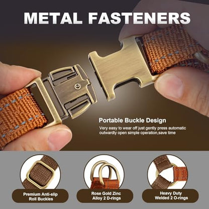 Didog Step in Dog Harness with Metal Buckles, Freedom Nylon Dog Halter Vests for Small Dogs Easy Walking Training(S:Chest 13-22", Brown) - color: Brown, size: S: Chest 14-22", Fit 7-18 lbs