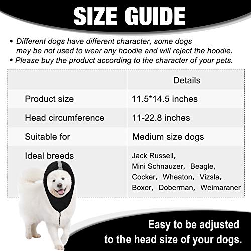 Geyoga 2 Pieces Waterproof Dog Snood Dog Neck and Ears Warmer Reflective Neck Ear Scarf Snood Headband Scruff Winter Headwear(Medium) - size: Medium