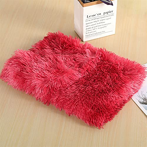 Pet Faux Fur Calming Blanket Soft Dog Cat Protector with Two-Side Fur, Thick Shaggy Bed Throws Pet Blankets Soft Fuzzy Microfibe Cat Throw Bed Couch Washable 22"x14" Inch Gradient Red - color: Gradient Red, size: 22"x14" Inch