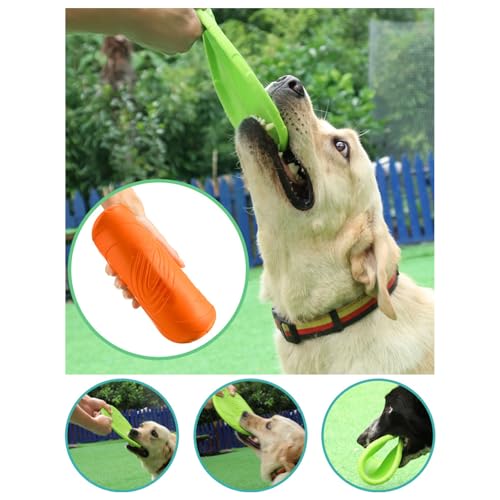 Chew Resistant Dog Disc for Outdoor Training Interactive Play Soft Rubber Nonslip Surfaces