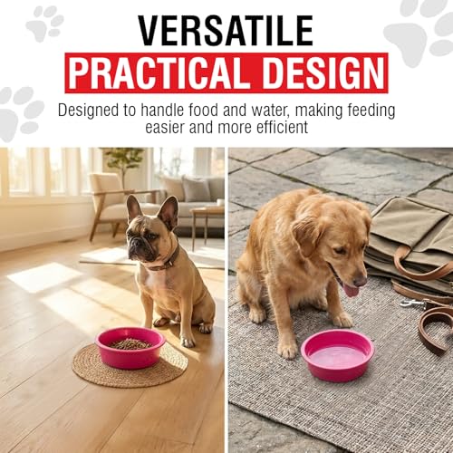 Loving Pets Dolce Luminoso Dog Bowl, Medium Pink - color: Pink, size: Medium