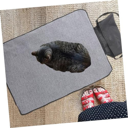 Kisangel Portable Pet Blanket Waterproof Blanket for Pet Waterproof Dog Blanket Pad Supplies Travel Dog Bed Portable Bed Foldable s Outdoor Mat Blankets Black