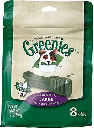 Greenies Veterinarian-Recommended Adult Natural Dental Dog Treats Large Size, Dog Dental Chews, Original Flavor, 12 oz. Pack, 8 Count - size: 8 Count (Pack of 1)