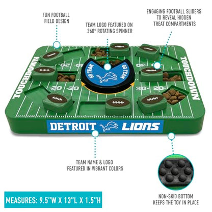 Pets First NFL Detroit Lions Large Puzzle Toy, Dog Puzzle Treat Toy, New Large Size, Interactive Dog Treat Toy, Dog Slow Feeding Toy - color: DETROIT LIONS, size: Large