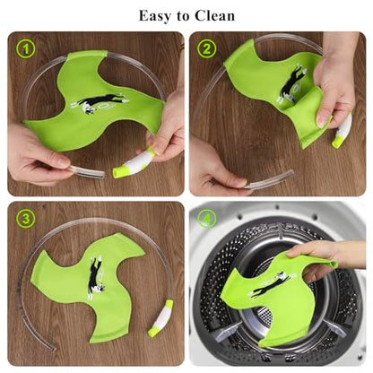 Dog Flying Disc Flyer Dog Toys, Glow in The Dark Nylon Dog Toy with 3 Light Models, Floating Dog Ring Toys for Physical Exercise, Pet Training Throwing Playing - color: Green-1
