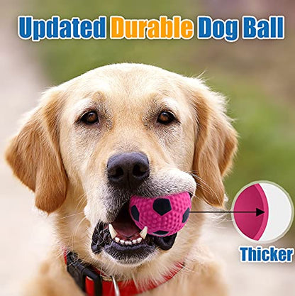 Soft Squeaky Dog Ball 2.56”, Latex Squeaky Dog Toys for Medium Dogs and Small Dogs to Fetch, Chase 3pcs for Small, Medium Breeds