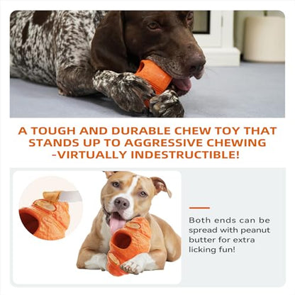 Durable Frozen Dog Chew Toy for Aggressive Chewers,Interactive Treat Dispensing Toy for Crate Training & Anxiety Relief,Food-Grade Nylon, Coffee Wood Fiber, Easy to Clean,For Medium & Large Dogs