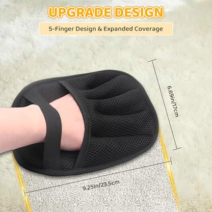 Pet Hair Removal Glove for Dogs & Cats, 2026 Newly Upgraded Five-Finger Electrostatic Pet Hair Gloves, Pet Hair Remover Tool for Clothing, Couch, Carpet, Car Seat（2 Pack Black）