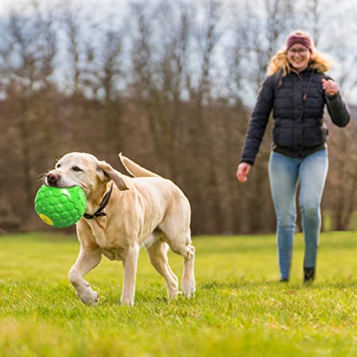 Dog Puzzle Toy – Durable Squeaky Chew Toy for Medium & Large Dogs, Treat Dispenser for Slow Feeding & Interactive Play (Green) - color: Green