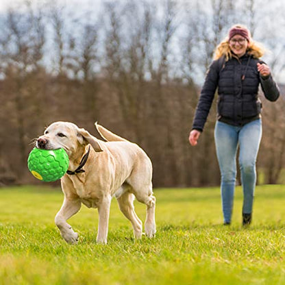 Dog Puzzle Toy – Durable Squeaky Chew Toy for Medium & Large Dogs, Treat Dispenser for Slow Feeding & Interactive Play (Green) - color: Green