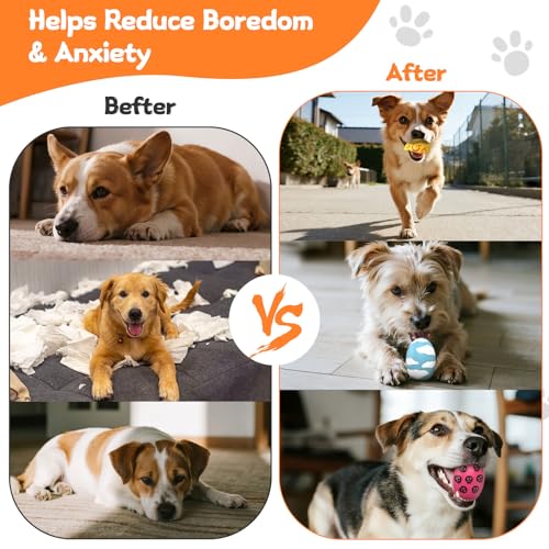 Squeaky Dog Toys, Soft Chewing Dog Balls, 9 Pcs Interactive Squeak Fetch Playing Pet Toy, Durable Bouncing Toys to Keep Them Busy, 2.6" Egg Ball for Puppies Small Breeds - style: 9 Pack