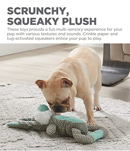 Outward Hound Scrunch Bunch Bunny Interactive Plush Squeaky Dog Tug Toy - color: Scrunch Bunch Bunny