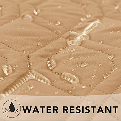 Ameritex Waterproof Dog Bed Cover Pet Blanket for Furniture Bed Couch Sofa Reversible - color: Sand+beige, size: 30x53 Inch (Pack of 1)