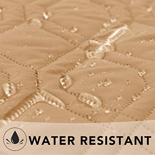 Ameritex Waterproof Dog Bed Cover Pet Blanket for Furniture Bed Couch Sofa Reversible - color: Sand+beige, size: 30x53 Inch (Pack of 1)