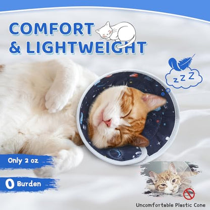 Cat Cone Collar Soft to Stop Licking, Adjustable, Foldable Lightweight Kitten Cones After Surgery Recovery for Cats & Kittens, Cat Cone Alternative, Easy Eating (Grey, S) - color: Grey, size: S