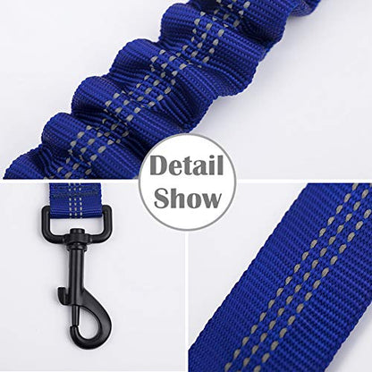 Bungee Leash Extension Attachment, 18" Shock Absorbing Lead Extension Absorber, Prevent Injury on Arm and Shoulder & Save Dogs from Getting Hurt, Great for Bicycle, Running, Walking,Blue - color: Blue