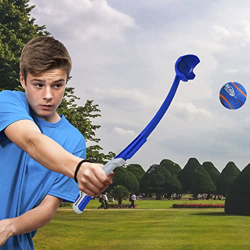 Nerf Dog 25in Translucent Air Strike Thrower, Dog Toy Gift Set with Five 2.5in Balls, Lightweight, Durable and Water Resistant, for Small/Medium/Large Breeds - size: 5 Piece Set