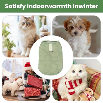 Dog Coat - Windproof Thermal Pet Jacket, Cold Weather Protection Apparel, Adjustable Reflective Design | Small Medium Large Breeds Clothing, Cats Puppies Kittens Wear for Winter Rain Snow - color: Green L