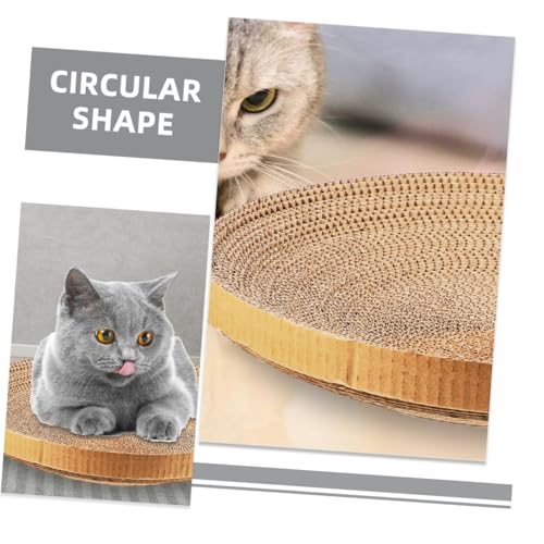 Toddmomy 3pcs Reusable Cat Scratcher Replacement Pads Wear-Resistant Corrugated Cardboard Scratch Pads for Indoor Cats Convenient Floor Scratchers