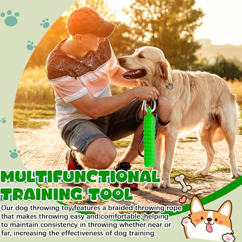 Blueweenly 4 Pcs Dog Bumper Toy for Water Retrieving Plastic Puppy Training Dummy Dog Float Toy Lightweight for Float on The Water Pool Outdoor Training Hunting Fetching (Green) - color: Green