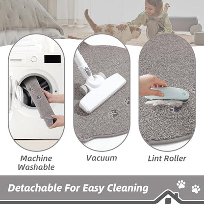 BEQHAUSE Cat Beds for Indoor Cats, Cat Cave Bed with Non-Slip Bottom, Anti-Scratch Cat House Cat Tent for Kittens and Small Dogs, Foldable Kitten Hideaway Machine Washable,22.8 * 22.8 * 20.8in, Grey - color: Grey