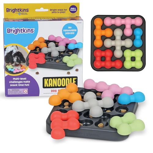 Brightkins Kanoodle Dog Edition Small - Dog Toys for Small Dogs, Interactive Puppy Toys, Food Puzzle for Dogs, Cat Puzzle Toy Feeder, Stimulating Pet Puzzles, Mental Enrichment Puppy Games