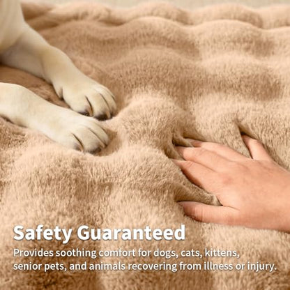Dog Blanket, Reversible Sherpa & Bubble Fleece Pet Throw, Ultra-Soft Plush for Medium Dogs, Machine Washable, Anti-Static, Warm & Cozy, 39"×31" Inch Coffee - color: Coffee, size: 39"L x 31"W Inches