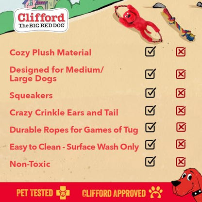 Dog Toys – Tug of War Rope Toy for Dogs, Plush Bone, Durable Rubber Chew Toy for Training, Fetch, Pull, and Play for Large & Small Dogs, Canine Tug Toys. (Rope Plush) - color: Rope Plush
