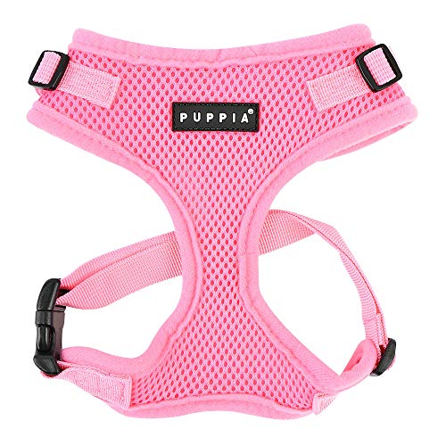 Authentic Puppia RiteFit Harness with Adjustable Neck, Pink, Small - color: Pink, size: Small