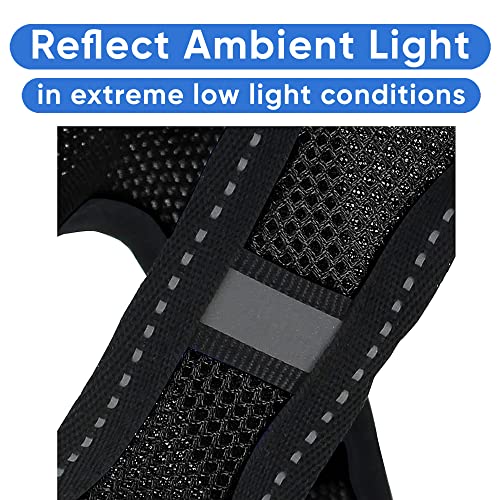 Pawtitas Dog Vest Harness Made with Breathable Air Mesh | All Weather Vest Harness for Extra Small Puppies and Large Cats with Quick-Release Buckle - Extra Small Black Mesh Dog Harness - color: Black, size: X-Small (Pack of 1)