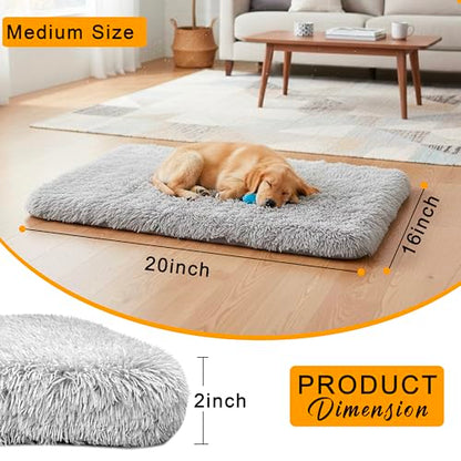 Dog Bed with Removable Cover, Orthopedic Dog Bed (Medium) - Premium Quality, Washable & Portable,Multiple Sizes, Stylish Design, Removable Cover, Size(19.68 x 15.74 X 2) inch - size: Medium