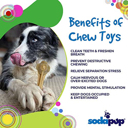 SodaPup Knucklehead – Durable Dog Chew Toy Made in USA from Non-Toxic, Pet Safe, Food Safe Nylon Material for Mental Stimulation, Clean Teeth, Fresh Breath, Problem Chewing, Calming Nerves, & More - color: brown