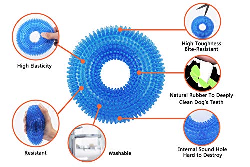 3 Pack Dog Squeaky Toys for Small/Medium Dogs Aggressive Chewers TPR Rubber Dog Chew Toys Puppy Teething Toys Resistant Storage Bag Included - size: small toys set
