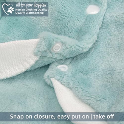 FabriCastle Dog Hoodie Sweater for Small Dogs Boy and Girl, Small Dog Clothes XS XXS Puppy Sweatshirt, Pet Outfit, Cat Clothing Super Soft Warm Snap On Closure (Green-Cream, XX-Small) - color: Green-Cream, size: XX-Small