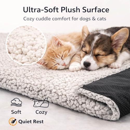 Self Warming Cat Bed Thermal, Cozy Self-Heating Pet Bed, Non-Slip Washable, Extra Warm Thermal Pet Pad with Removable Washable Cover for Indoor Outdoor Pets (L:20x28 in) - size: L:20x28 in