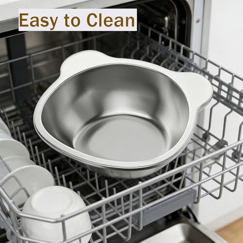Elevated Cat Bowls, 15°Tilted Stand Whisker Friendly Raised Cat Food & Water Dishes, 5.9 inch Stainless Steel Indoor Anti-Vomiting Small Dog Bowls,Dishwasher Safe,Spine Friendly - size: 1Pack