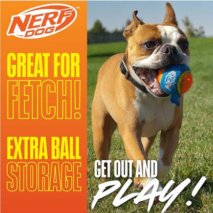 Nerf Dog Tennis Ball Blaster Dog Toy Blue/Orange, 16 Inch Compact Blaster with 1 Ball - size: 16 in Compact Blaster with 1 Ball