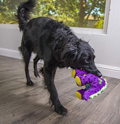 goDog Dinos Bruto Squeaky Plush Dog Toy, Chew Guard Technology - Purple, Large - color: Dinos Bruto (Purple), size: Large